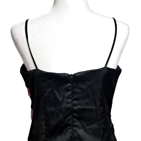 Betsy & Adam Dress Womens Hot Pink Black 90s Y2K Vintage Above Knee USA - Picture 7 of 10